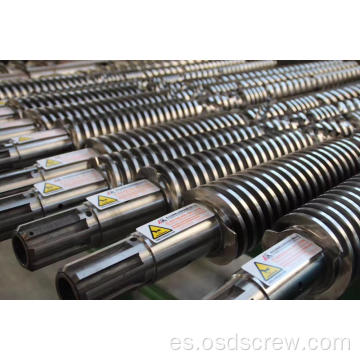 Barril cónico de doble tornillo para extrusora de tubería de PVC 80/156 65/132 55/110 50/105 FABRICANTE ZHOUSHAN